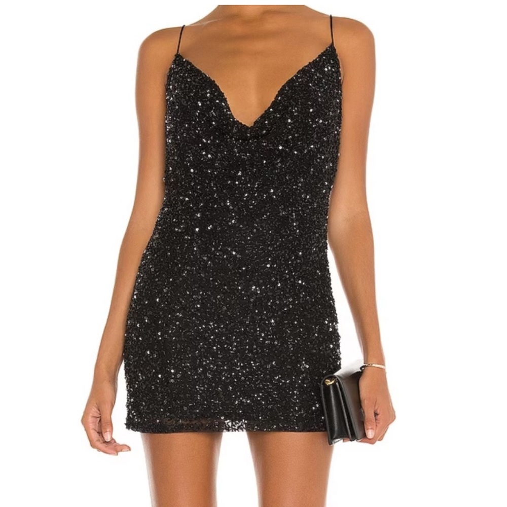 NWT Retrofete Mich Mini Dress in Black Size Small